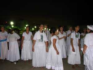 Yemanya-Fest am Strand in Brasilien