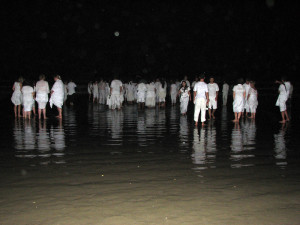 Yemanya-Fest am Strand in Brasilien
